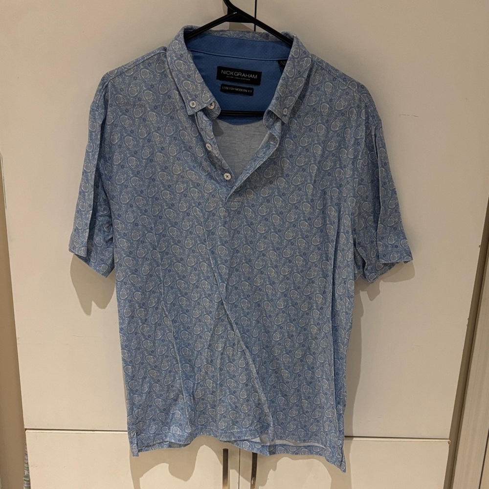 Nick Graham Light Blue Men's Casual Shirt